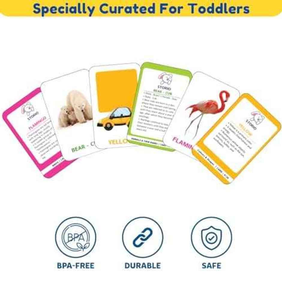 Storio 7-in-1 Early Learning Flashcards | 196 Cards for Kids | 12 + months