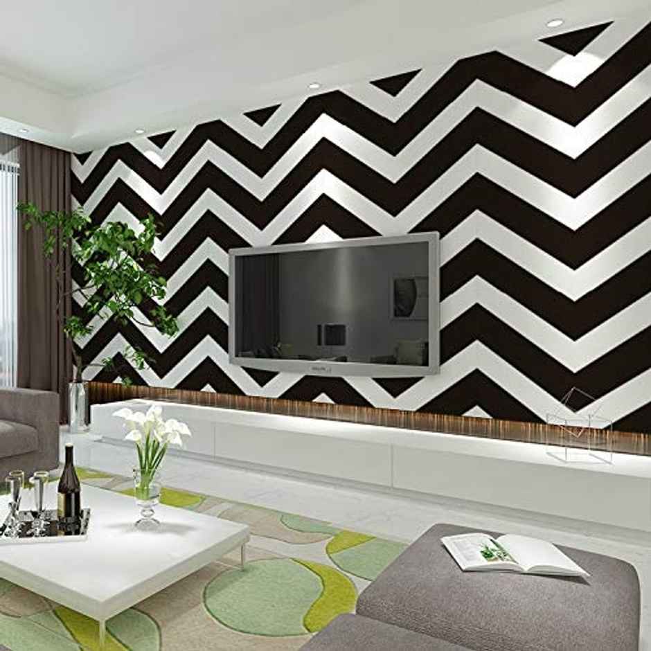Wollzo Black And White Self Adhesive Wallpaper | 45 x 500 Cm