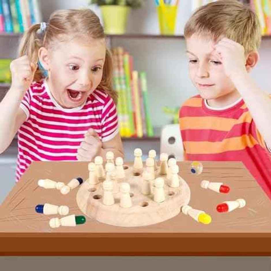 Storio Geometric Memory Chess | Shape Sorting Educational Puzzle