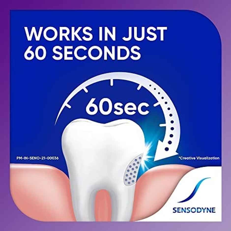 Sensodyne Rapid Relief Long Lasting Protection For Sensitive Teeth Toothpaste (80g) & Sensodyne Sensitive Toothbrush With Soft Round Bristles - Assorted (1pc) Combo