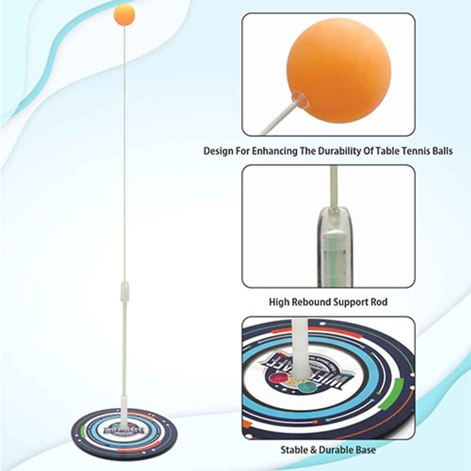 Aditi Toys Table Tennis Trainer - Elastic Shaft Ping Pong Set for Kids, Indoor & Outdoor Play, 5Y+