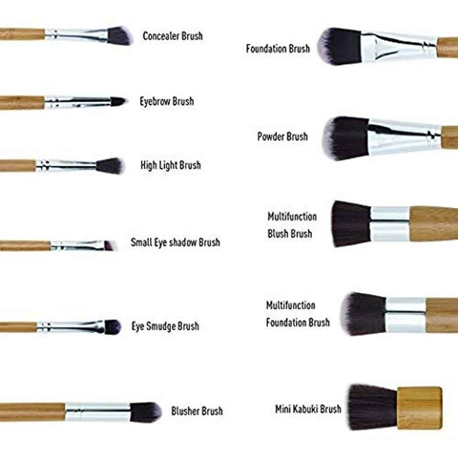 Bronson Professional bamboo makeup brush set - 11 pcs
