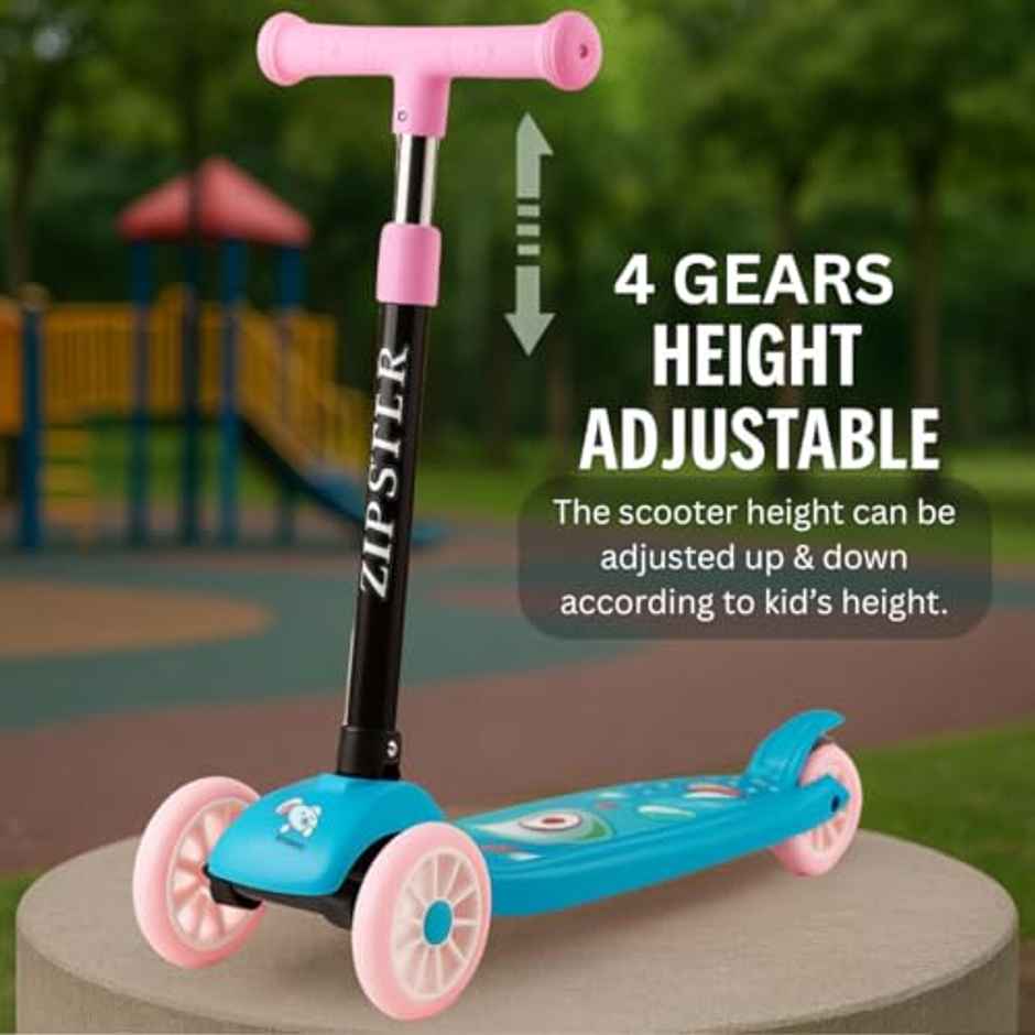 Storio Foldable Kick Scooter For Kids | Pink & Blue