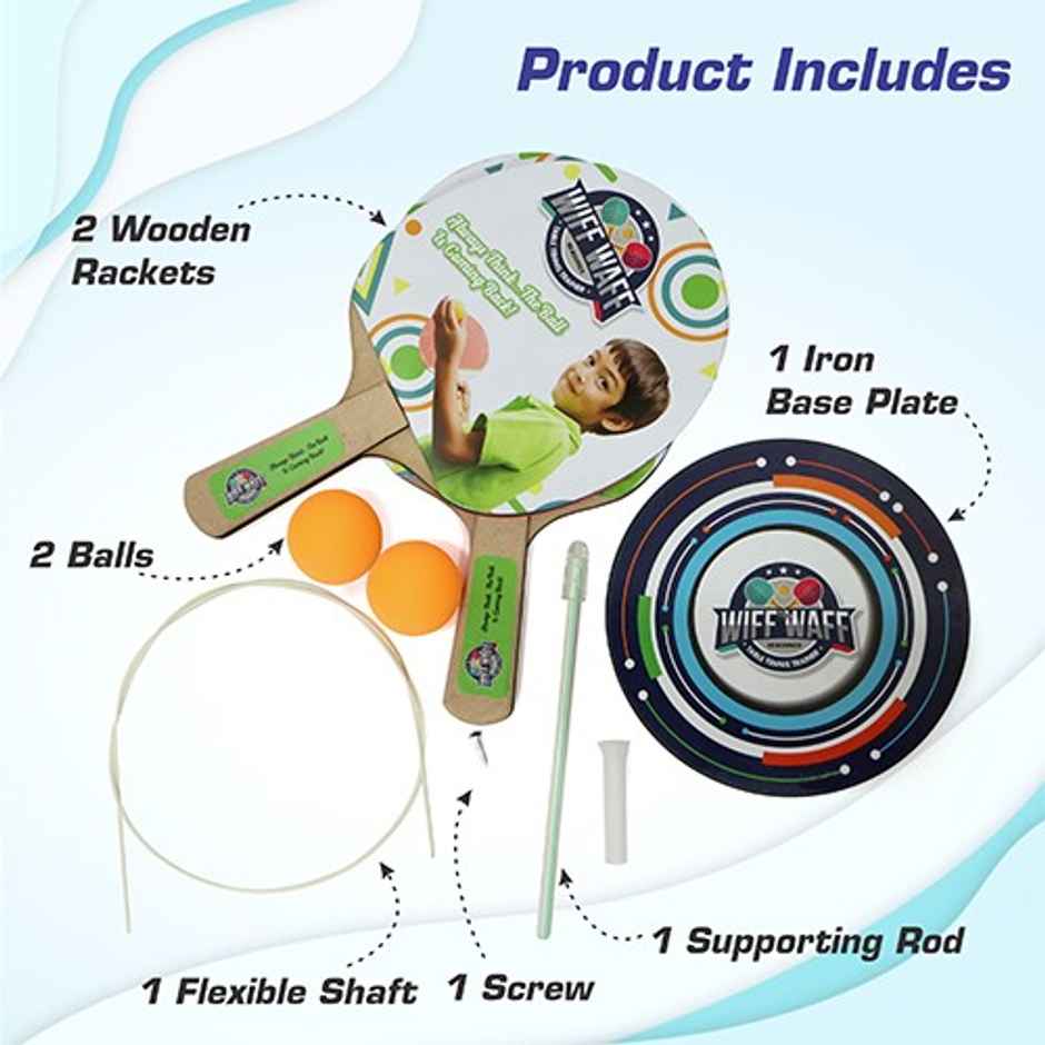 Aditi Toys Table Tennis Trainer - Elastic Shaft Ping Pong Set for Kids, Indoor & Outdoor Play, 5Y+