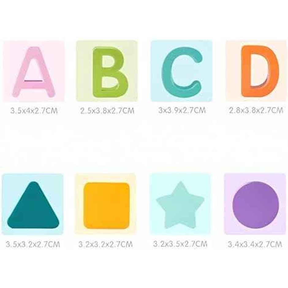 Storio Baby First Blocks | Shape Sorter & ABCD Building Blocks