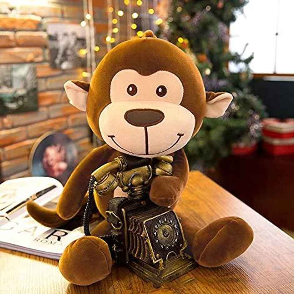 Dearjoy Monkey With Antenna Soft Toy - Brown