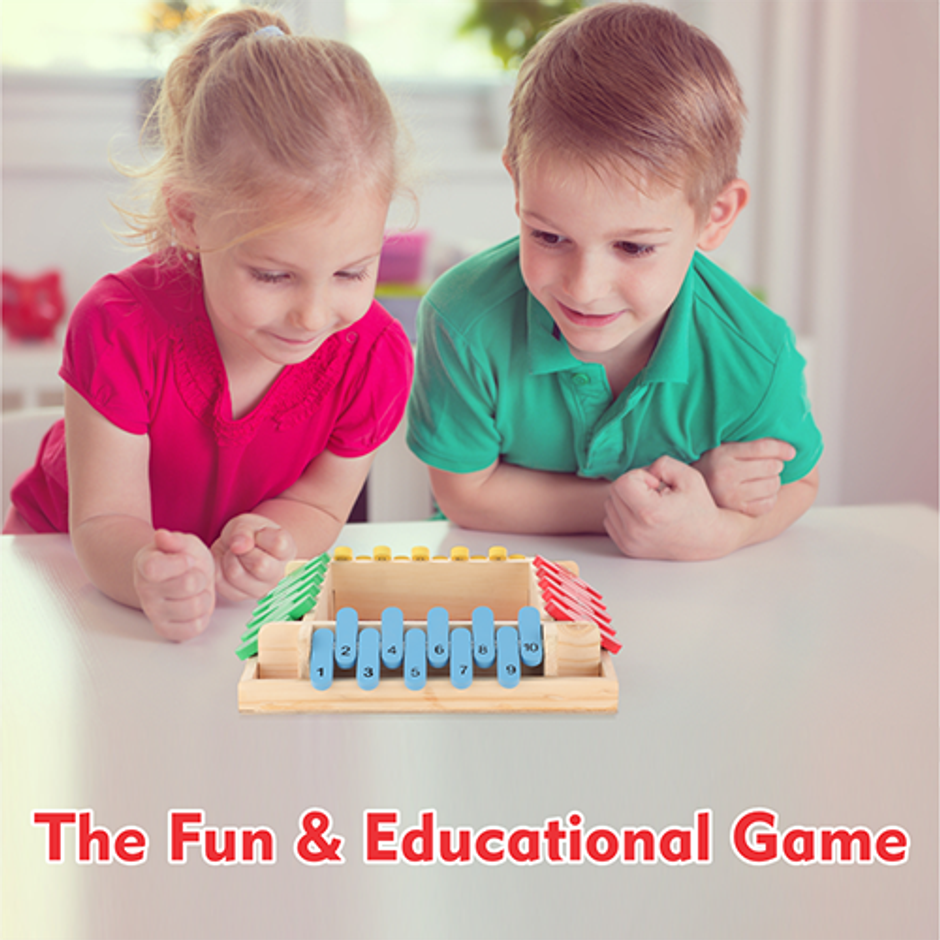 Aditi Toys Tabletop Shut The Box - Fun Wooden Dice Game for Kids 5+ to Improve Math & Motor Skills