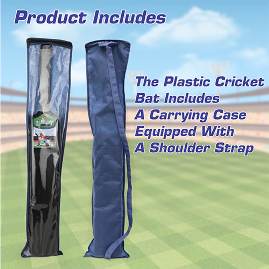 Aditi Toys Big Turf Cricket Bat for Kids & Adults 15+ - Indoor/Outdoor | Black - 34.5 in