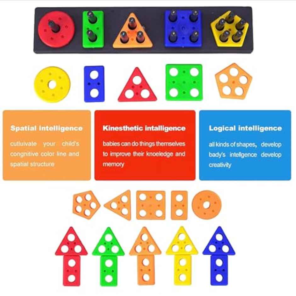 Storio Geometric Angle Blocks | Sorting & Stacking Learning Toy