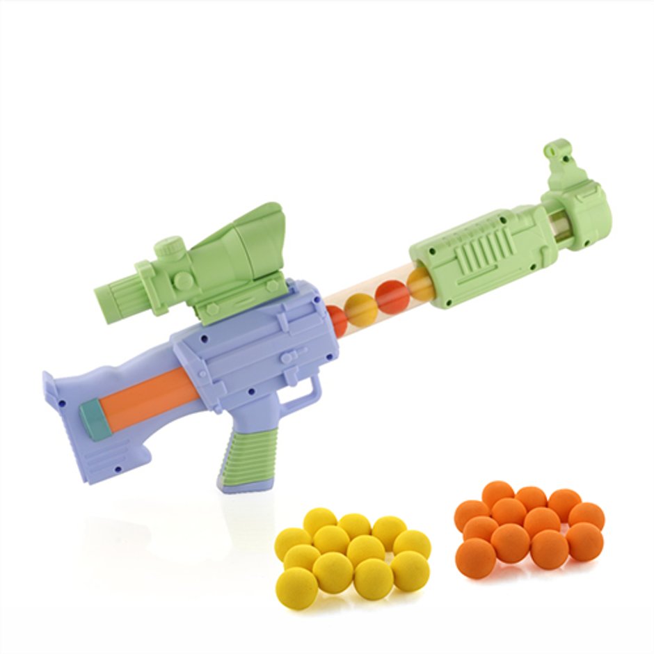 Aditi Toys Space Explorer Pneumatic Gun Include 24 Soft Foam Ball, Indoor/Outdoor, Above 5+, |Green