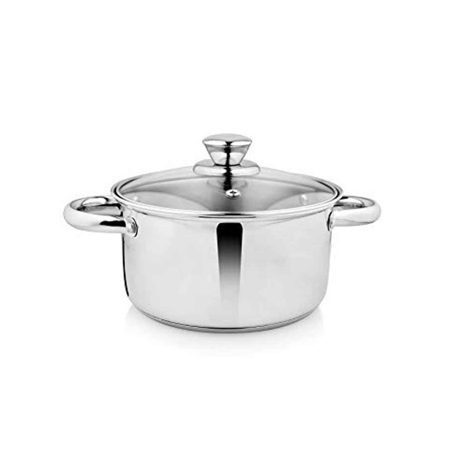 BAY6 Casserole | 18 cm | 2300 ml | Glass Lid | Induction Compatible