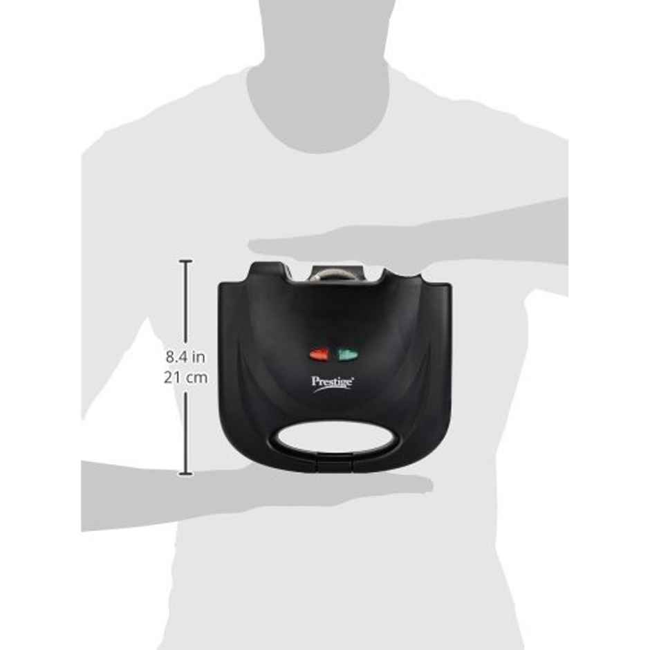 Prestige PSMFB Sandwich Toaster 800W, Durable die-cast Aluminium Sandwich Plates, 1Y Warranty, Black