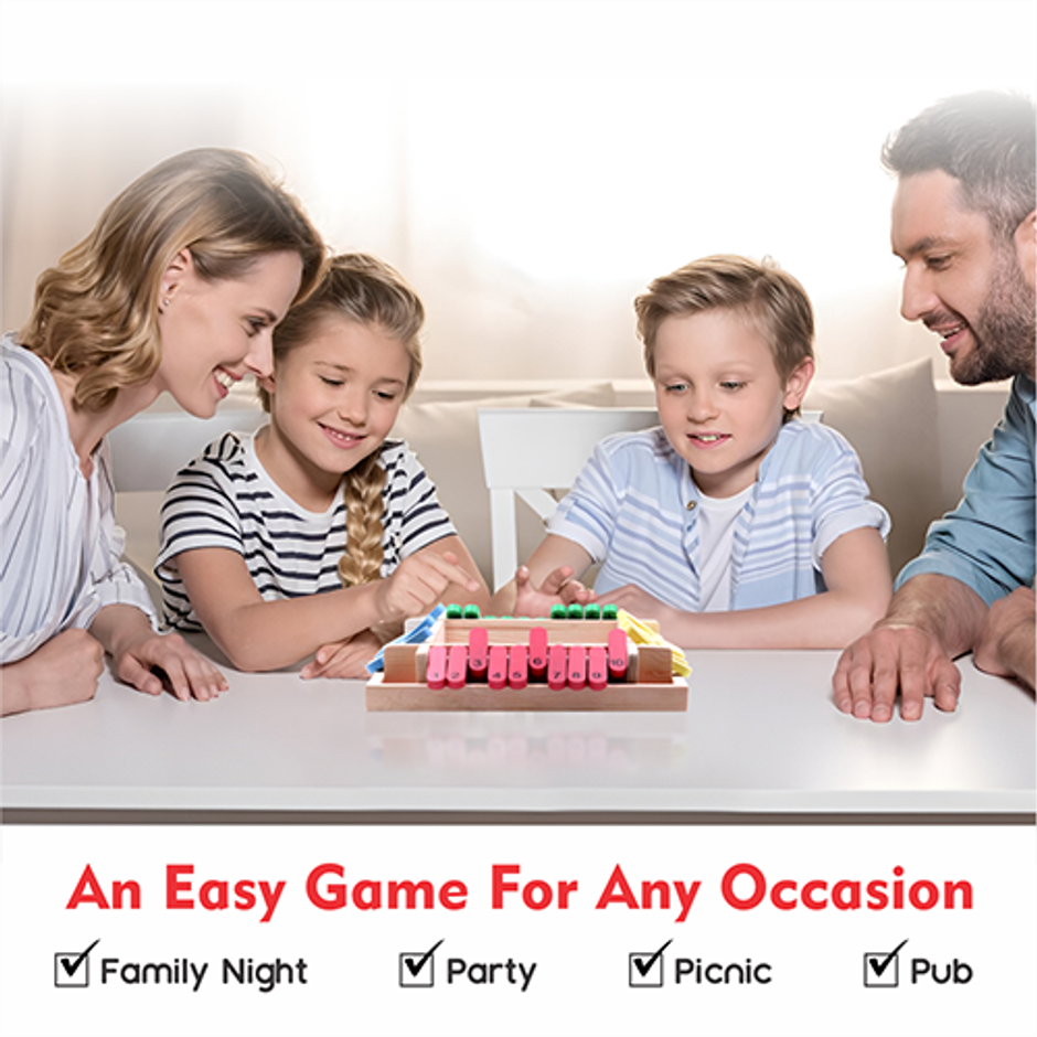 Aditi Toys Tabletop Shut The Box - Fun Wooden Dice Game for Kids 5+ to Improve Math & Motor Skills