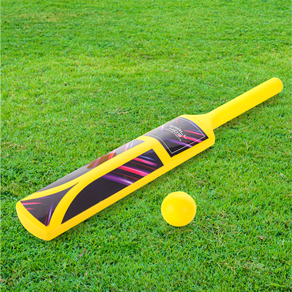Aditi Toys Small Cricket Kit - 1 Bat & Plastic Ball for Boys & Girls, Indoor & Outdoor Play, 5Y+