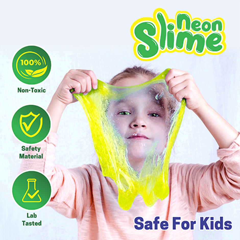 Aditi Toys Glitter Scented Slime Kit, Soft, Non-Sticky, Non-Toxic, Age 5+ | Yellow