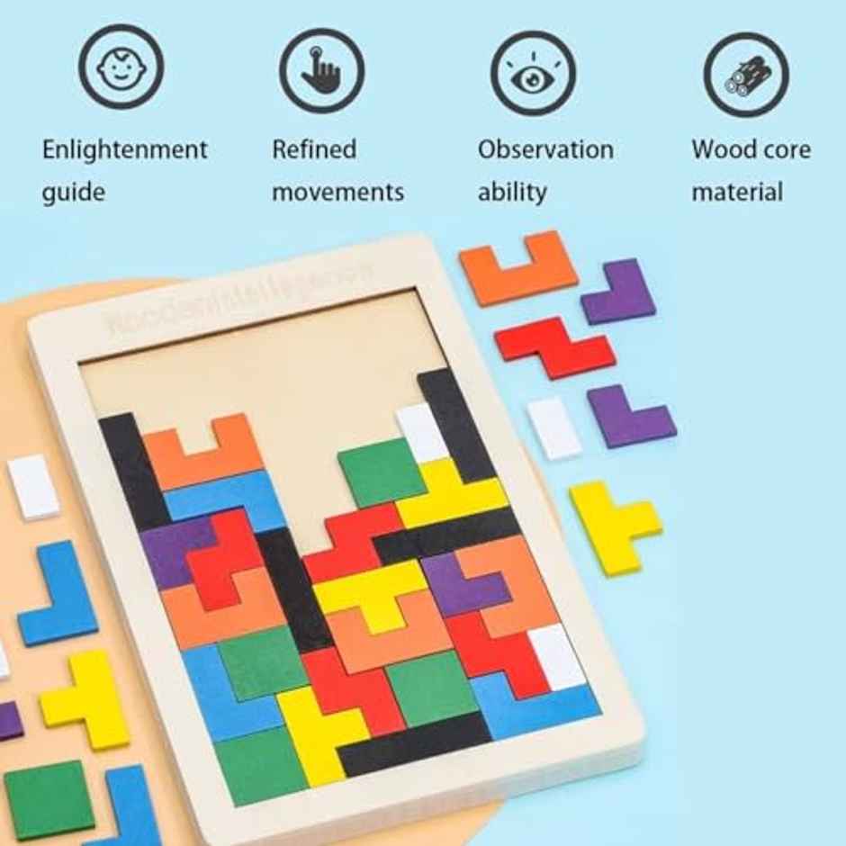 Storio Toys Wooden Russian Blocks Puzzles For Kids Adults