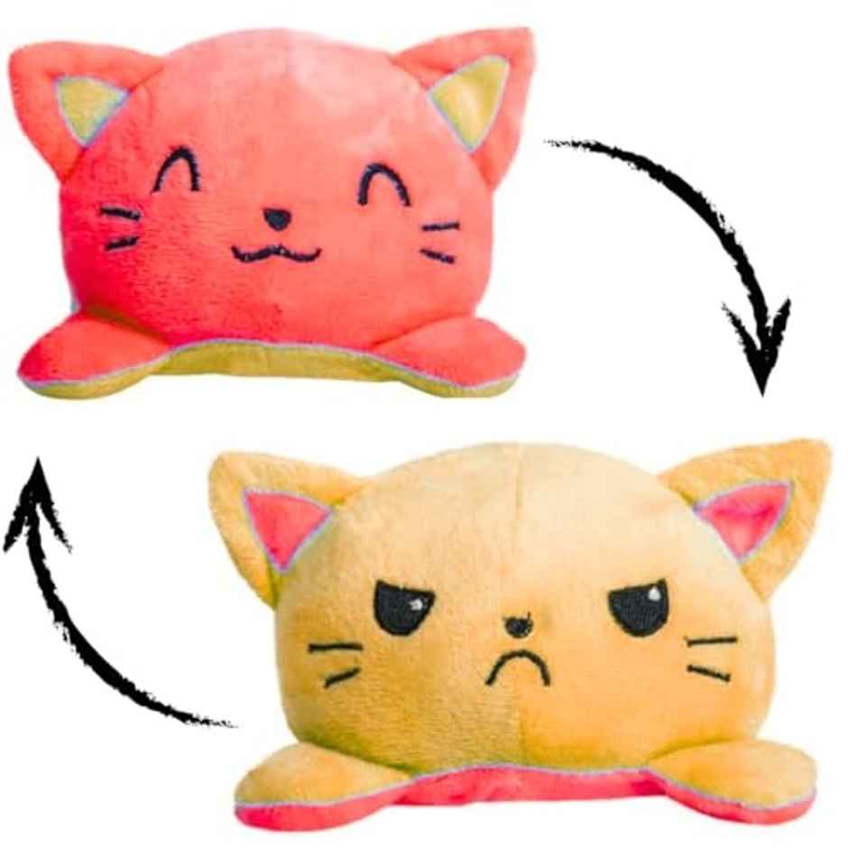 Storio Toy Cat Plushie Reversible Soft Toys For Kids | 15 cm