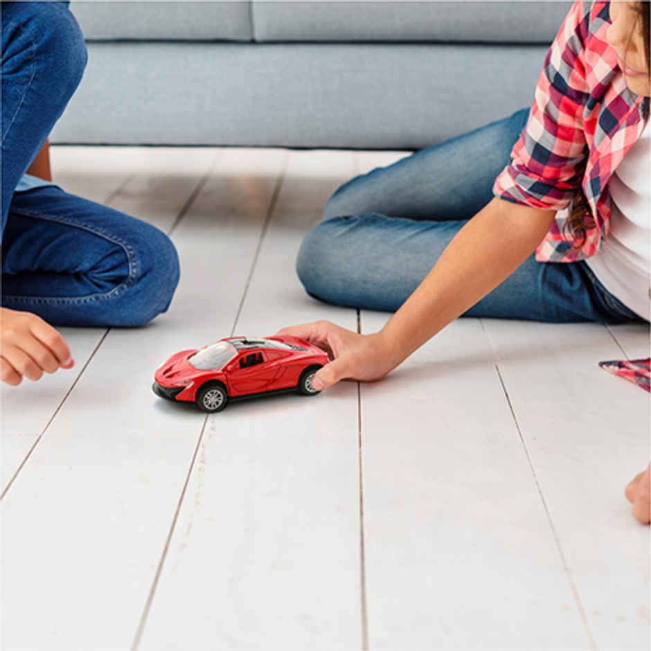 Aditi Toys Die-Cast Car with Sound, Lights, Open & Close Doors, Pull Back Action - Age 3+ |Red