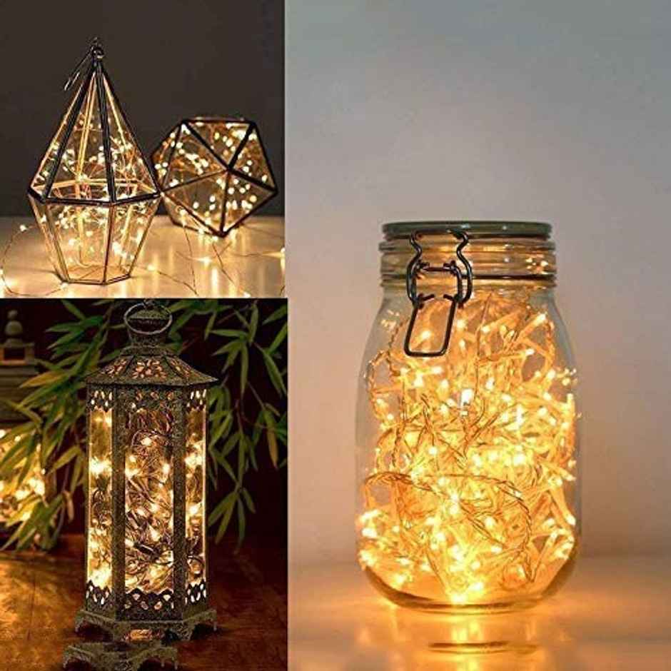 Quace 12M Warm White String Light | Assorted Wire Colors