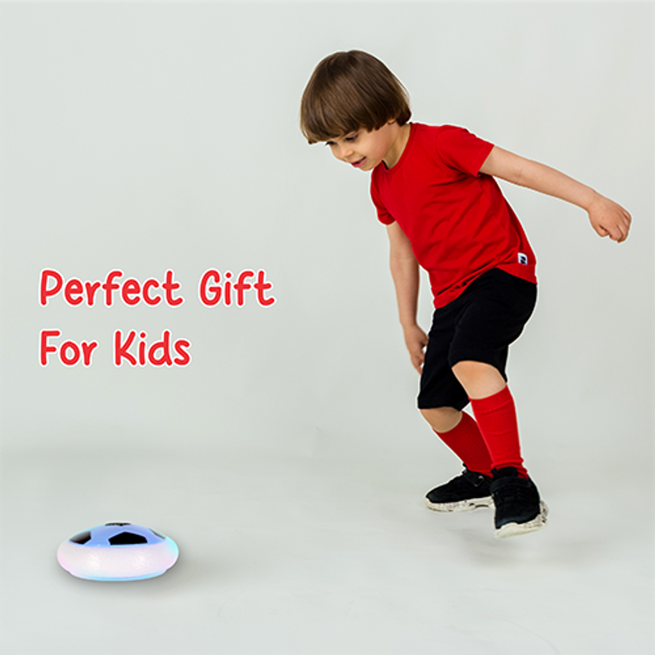 Aditi Toys Air Hover Soccer Light-Up Floating Ball with Soft Foam Bumper Indoor/Outdoor-Age 3+, Blue