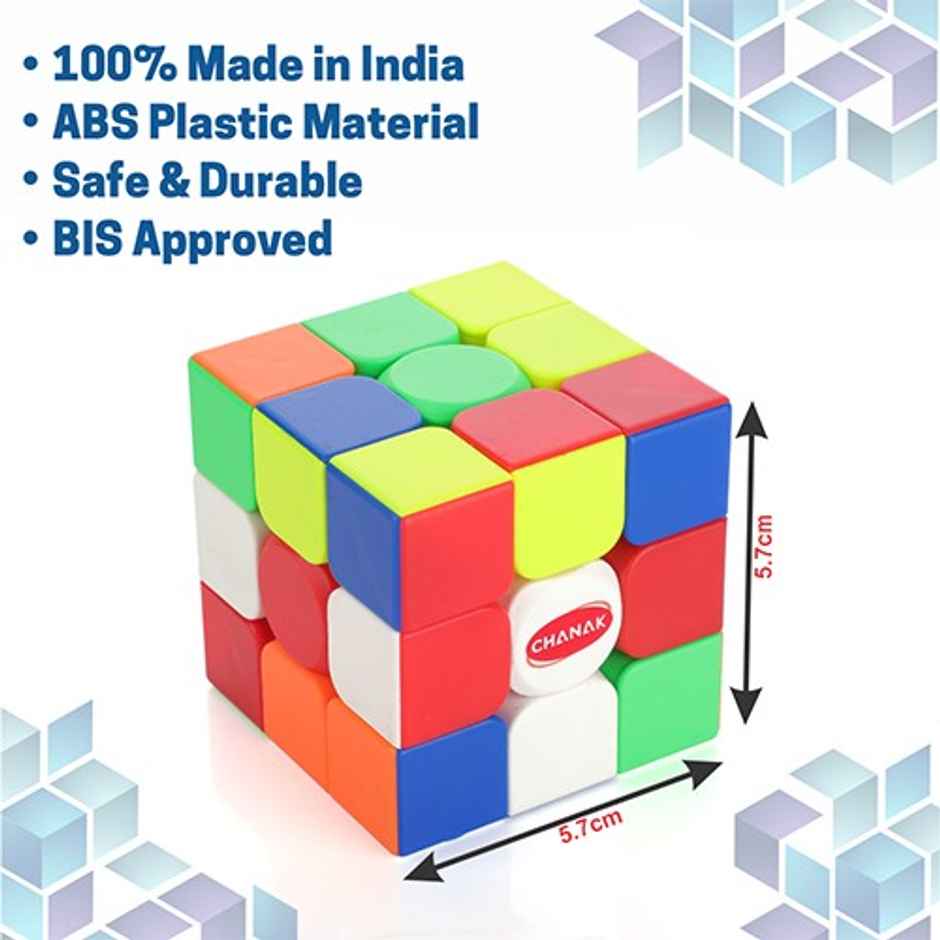 Aditi Toys 3x3 Cube for Kids, Speed Cube Puzzle for Kids & Adults, Stickerless Speed Cube - Age 6 Y+
