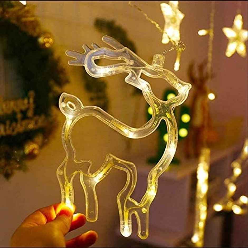 Quace Christmas Theme Curtain Light