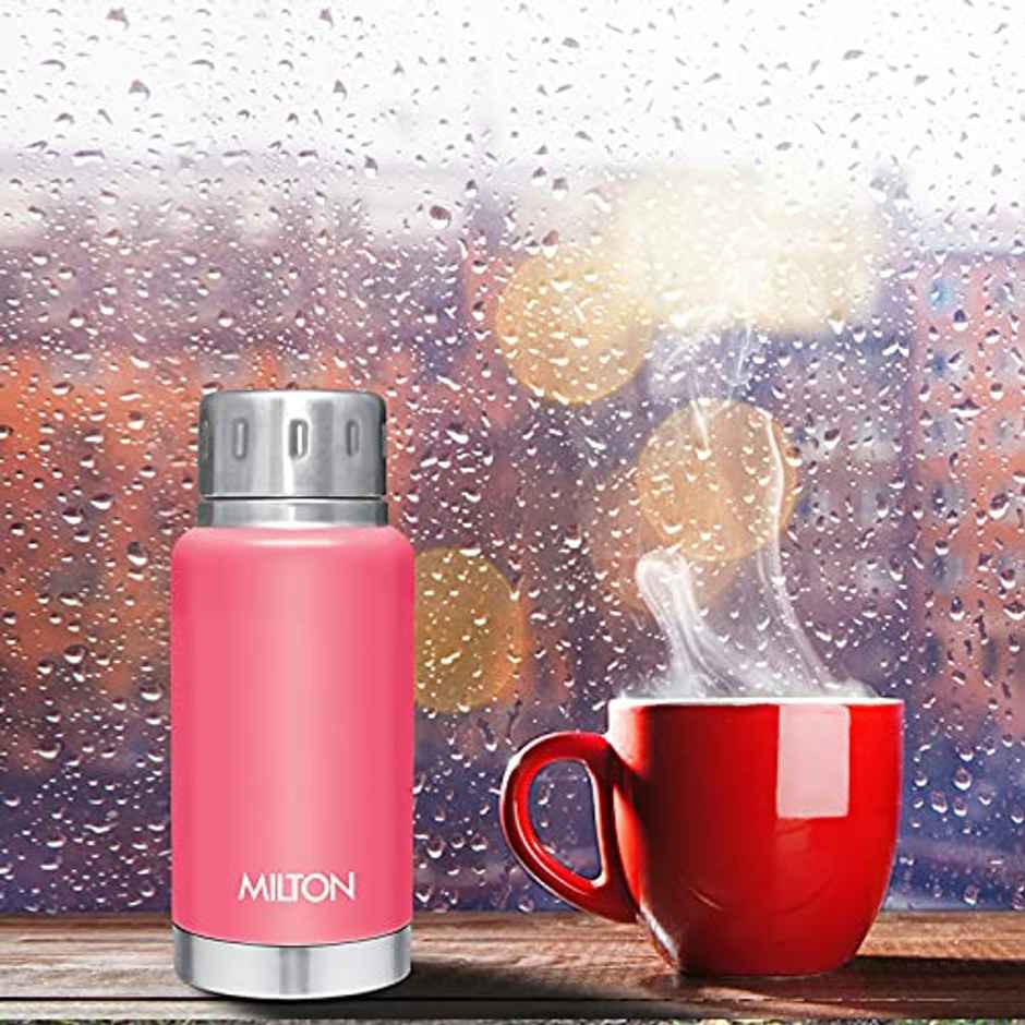 Milton Elfin 160 Thermosteel Bottle | 160 ml Water Bottles | 24 Hours Hot And Cold | Pink
