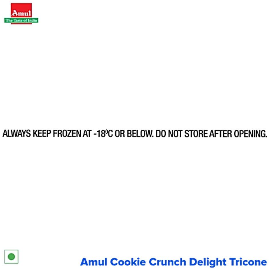 Amul Cookie Crunch Delight Ice Cream Cone Combo  