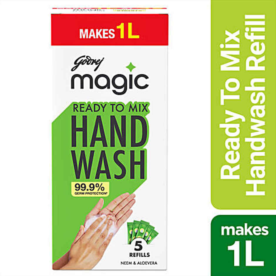 Godrej Magic Ready To Mix Hand Wash Refills - Neem & Aloe Vera