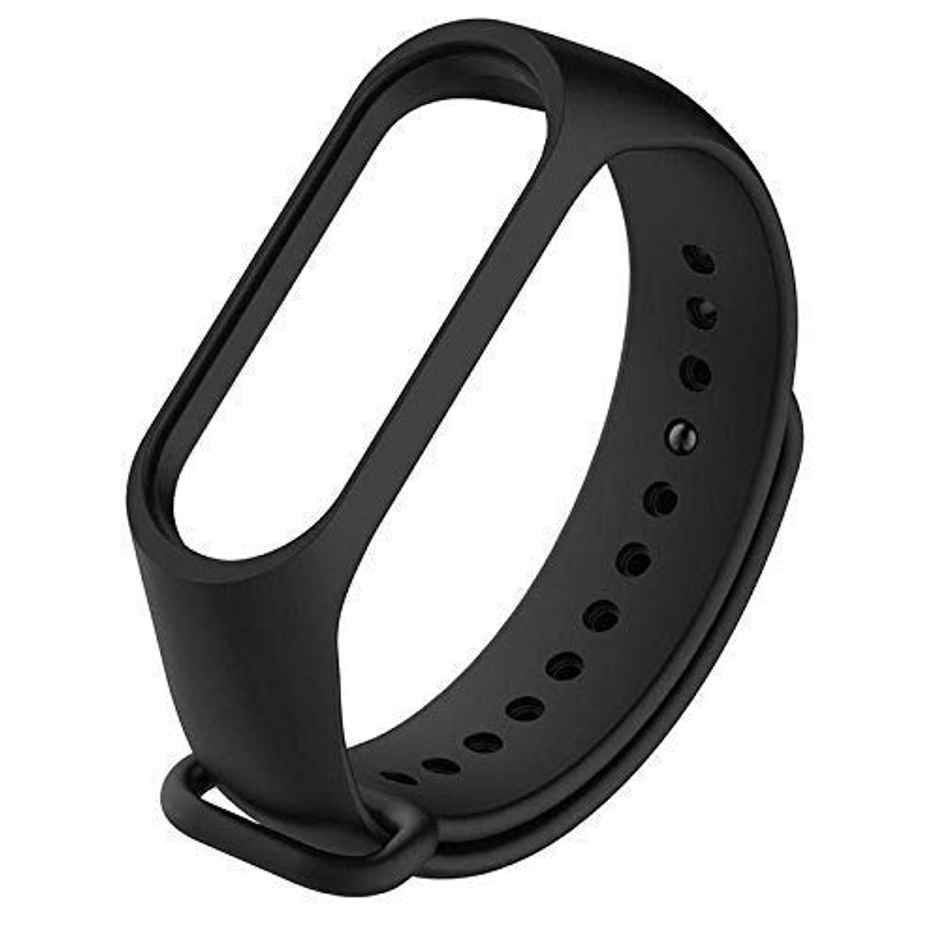 Sounce Black & Blue Adjustable Strap Combo for Xiaomi Mi Band 3-Mi Band 4 (Multicolor, Only Strap)