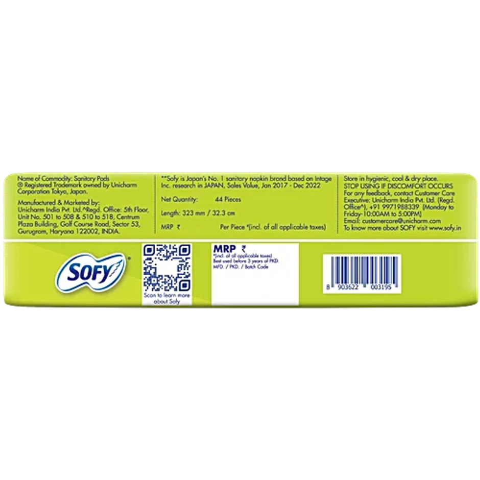 Sofy AntiBacteria XL+ Sanitary Pads |6 Layer Deep Absorption | 323mm