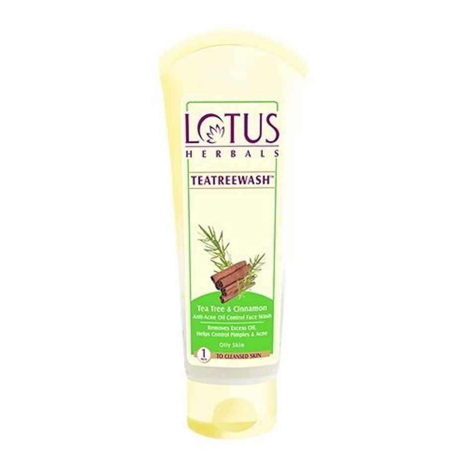 Lotus Herbals Teatreewash Face Wash With Tea Tree Oil & Cinnamon Anti Acne Oil Control For Oily Skin