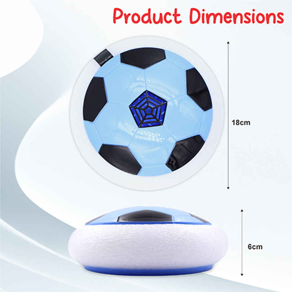 Aditi Toys Air Hover Soccer Light-Up Floating Ball with Soft Foam Bumper Indoor/Outdoor-Age 3+, Blue