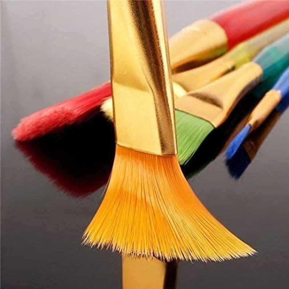 Chrome Kids Painting Brush Set Nylon Bristles Brush,1Pc Palette Knife,1Pc Palette��Multicolour
