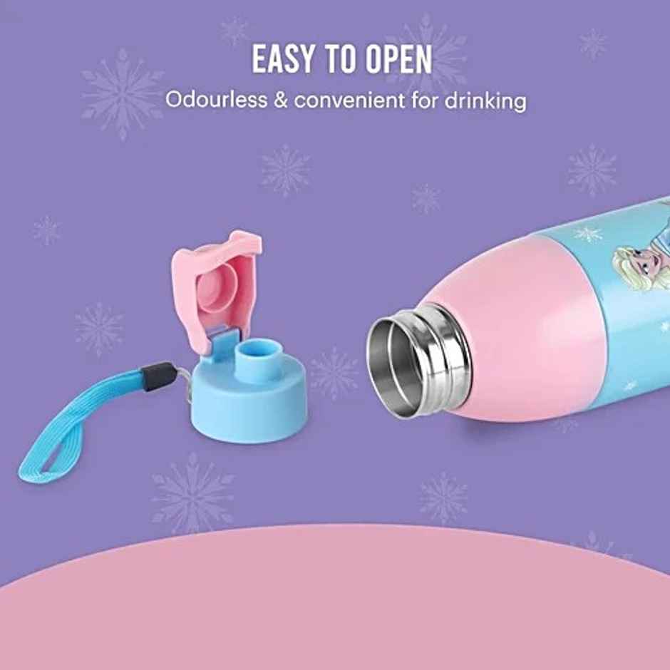 CELLO Kidzbee Uranus 600 Frosted Fun Print Water Bottle 680ml, Light Blue | Leakproof