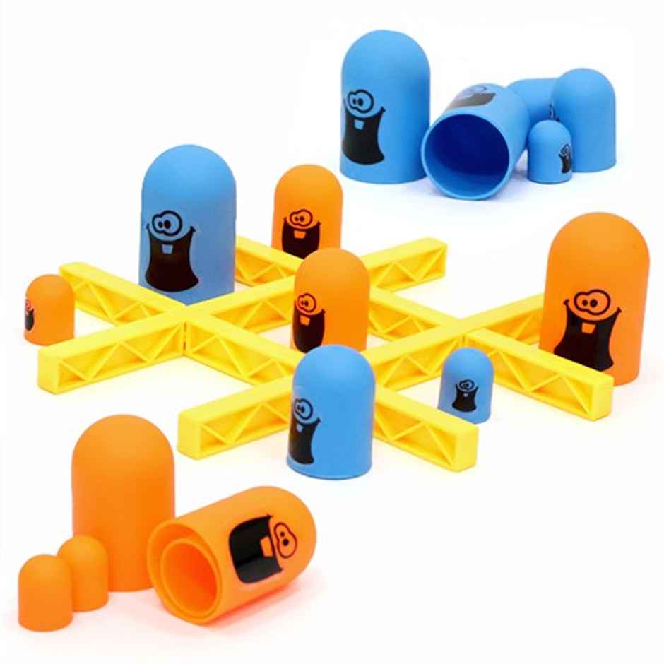 Aditi Toys 3D Gobble Game - Fun Strategy Tic Tac Toe for Kids & Families, Learning Toy for Ages 3+