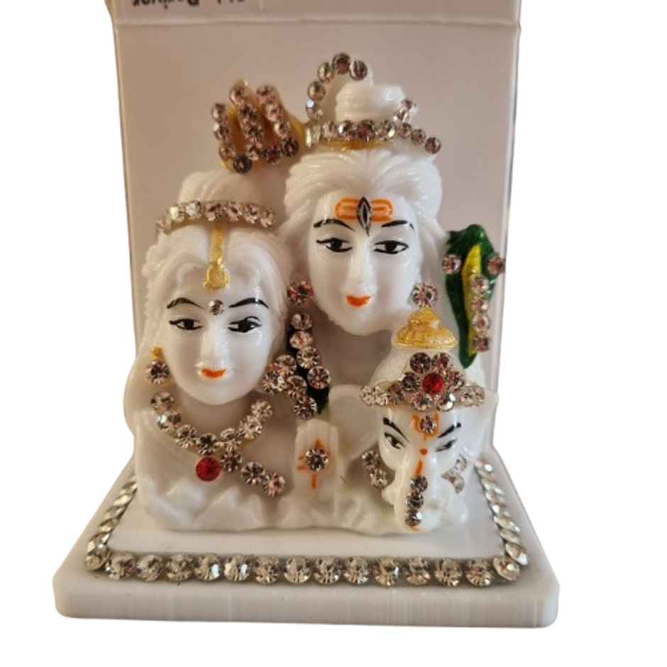 TiyuTrendzz Shiv Parivar Idol for Pooja at home | office | Car Dashboard | Small