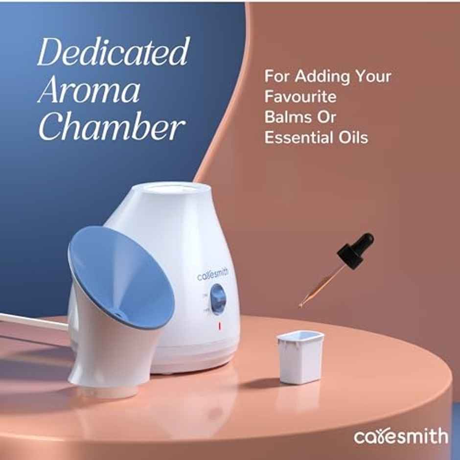 Caresmith 2-in-1 Face Steamer 16 Mins of Natural Steam Therapy for Cold Relief &Facial Rejuvenation