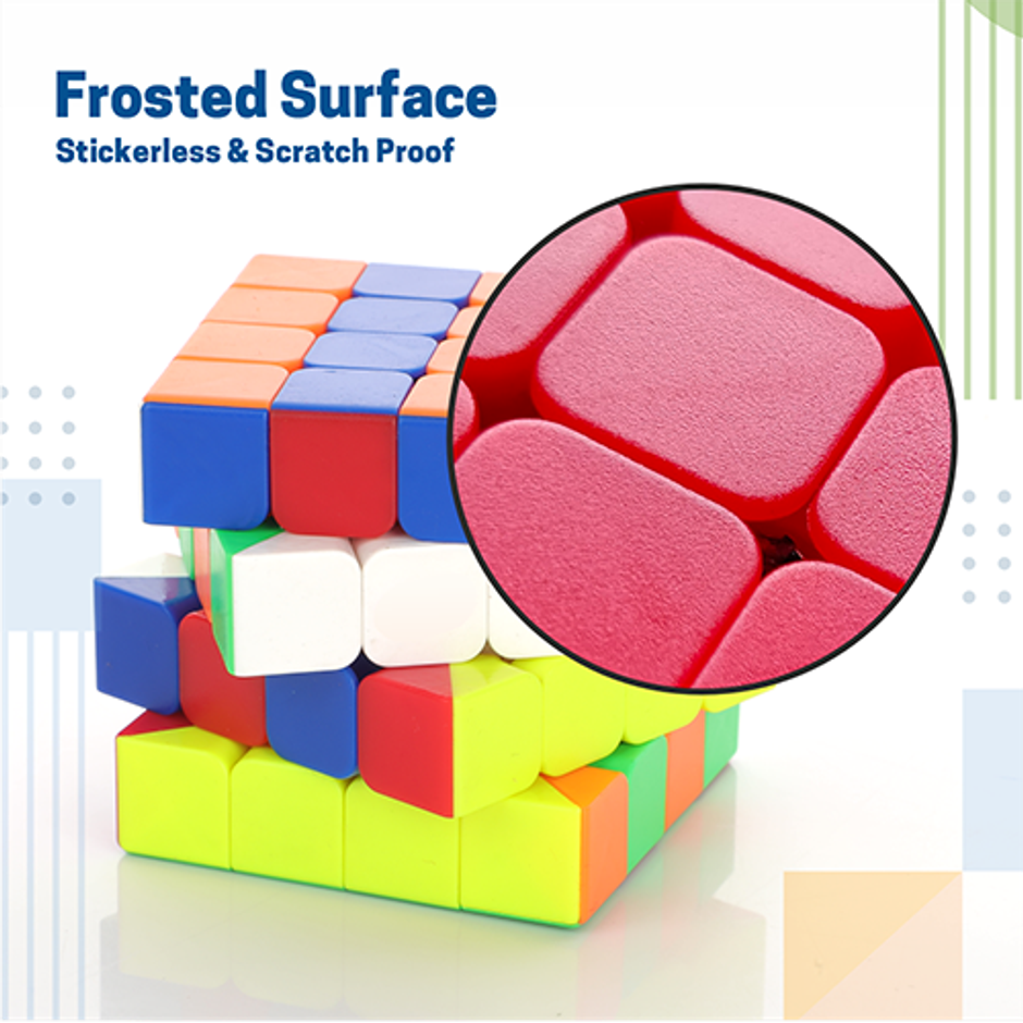 Aditi Toys 4x4 Cube for Kids, Speed Cube Puzzle for Kids & Adults, Stickerless Speed Cube - Age 6 Y+