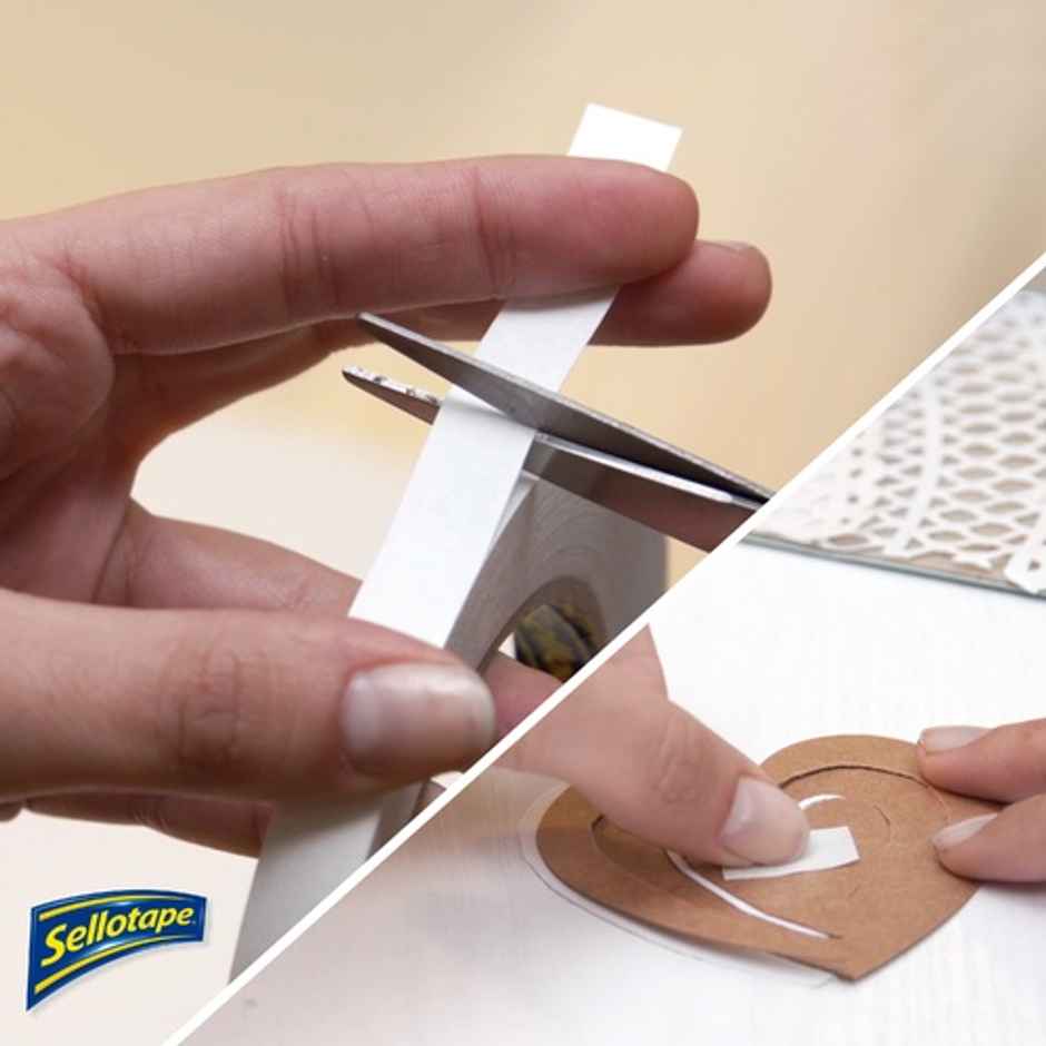 Sellotape Double Sided Tape | Mounting Tape With Easy Peel & Solid Grip| Clear | 12mm x 33mm