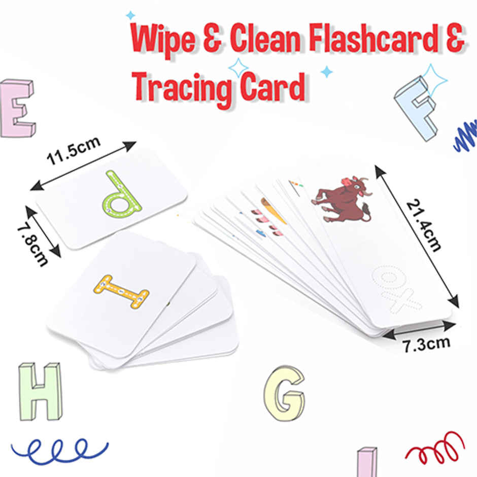 Aditi Toys Spelling Genius Game -Wooden Alphabet Blocks with Wipe & Clean Cards Game for Kids, Age 3+