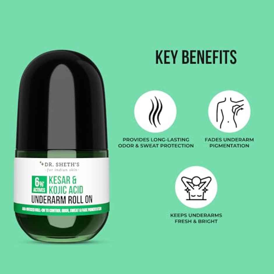 Dr. Sheth's Kesar & Kojic Acid Underarm Roll On