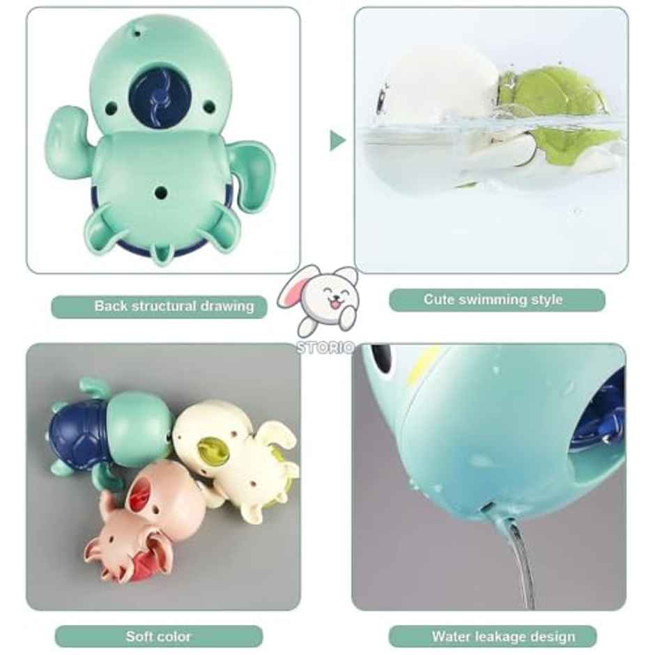 Storio Cute Swimming Baby Water Turtle Bath Toys For Toddlers