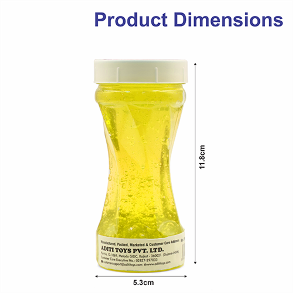 Aditi Toys Glitter Scented Slime Kit, Soft, Non-Sticky, Non-Toxic, Age 5+ | Yellow