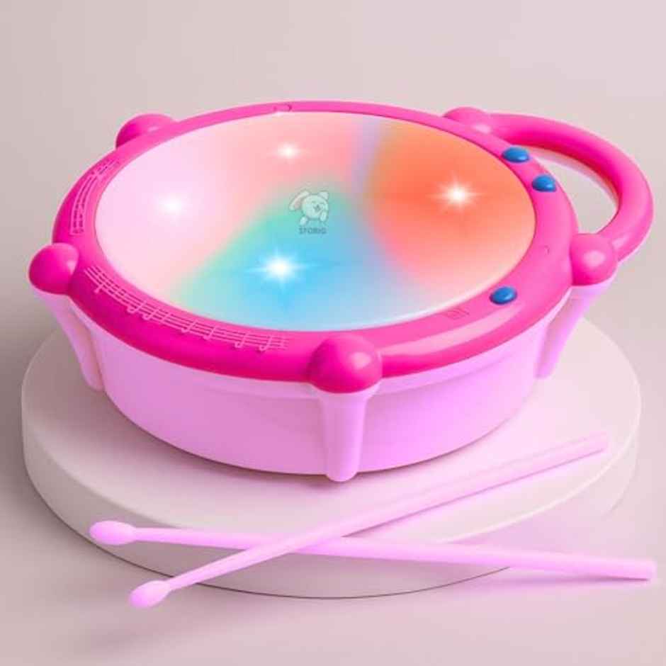Storio Flash Drum Toy For Kids with 2 Mallets | Princess