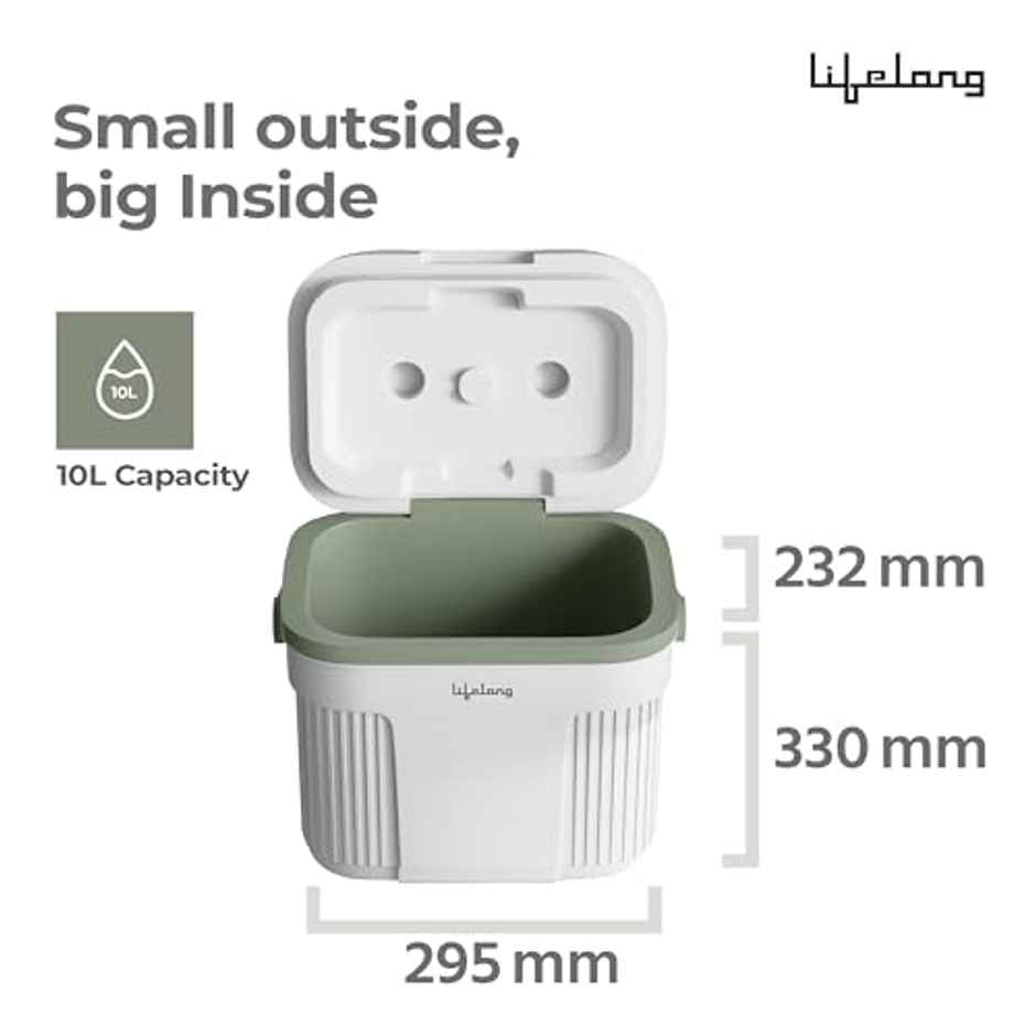 Lifelong Insulated Chiller Ice Box | 10 L | BPA-Free | For Travel, Parties, Bar & Medical Use