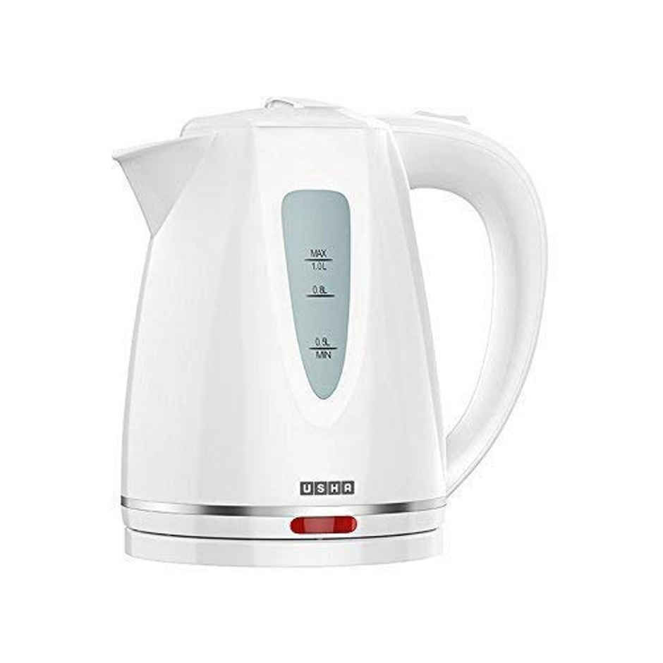 Usha Electric Kettle 3315 1.0L (1200W, Cool Touch Body, Water Level Indicator, White)