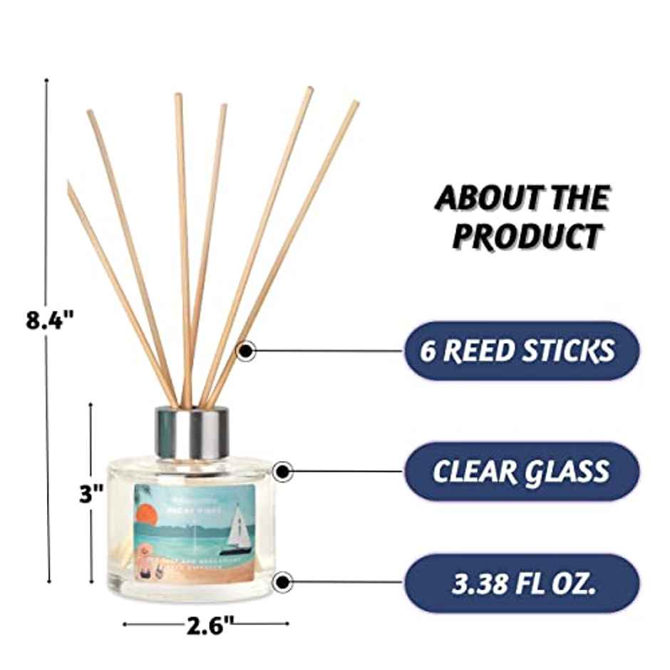 Folkulture Reed Diffuser, 100 ml Aroma , Sea Salt and Bergamont