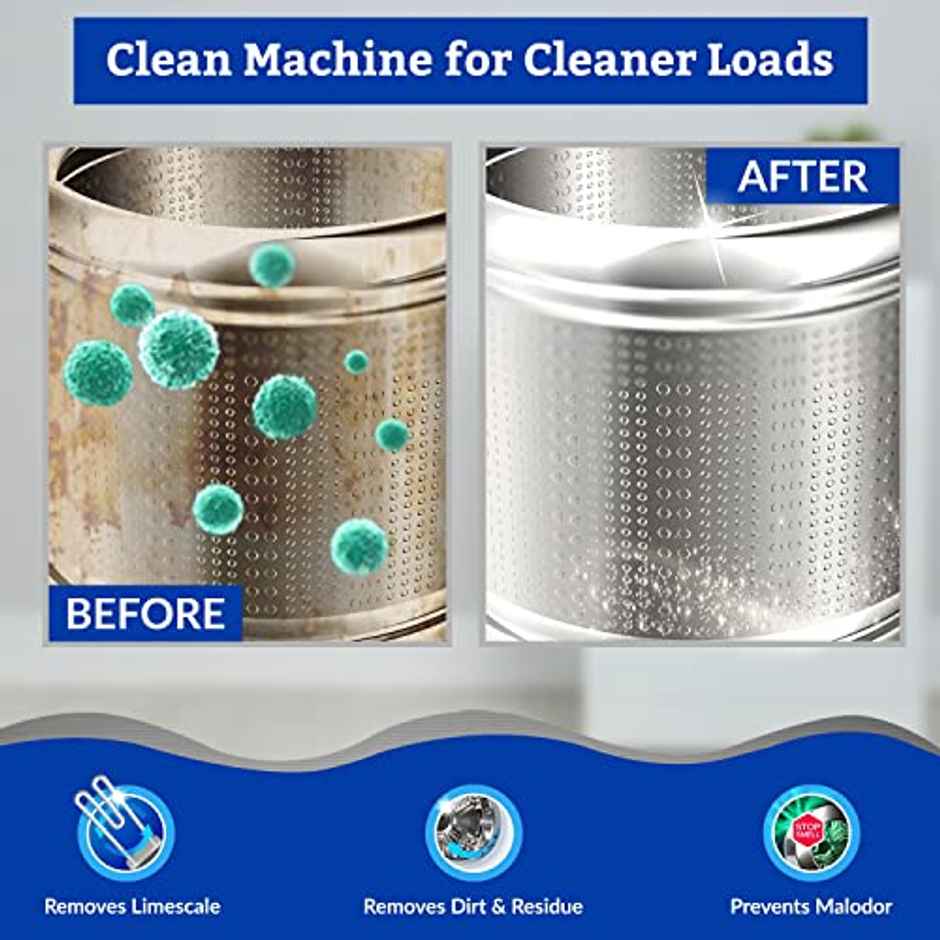 Klenzmo Washing Machine Cleaner Powder (180g) & Klenzmo Chimney Cleaner And Kitchen Degreaser (400ml) Combo