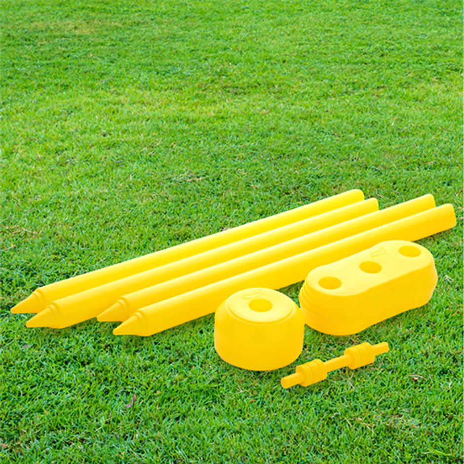 Aditi Toys Small Cricket Stumps Kit - 4 Stumps, 2 Stands & Bails for Kids, Indoor & Outdoor, 5Y+